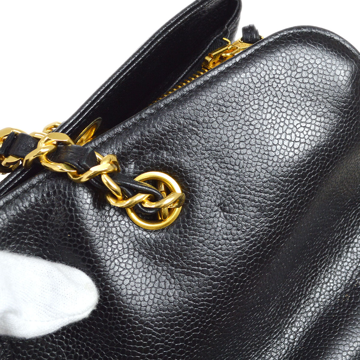 CHANEL 1996-1997 Supermodel Bag Black Caviar