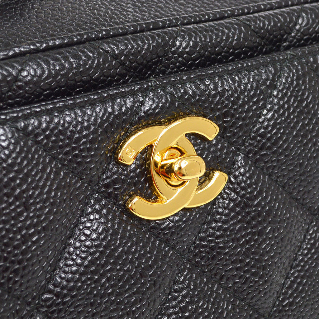 CHANEL 1994-1996 Camera Bag Large Black Caviar
