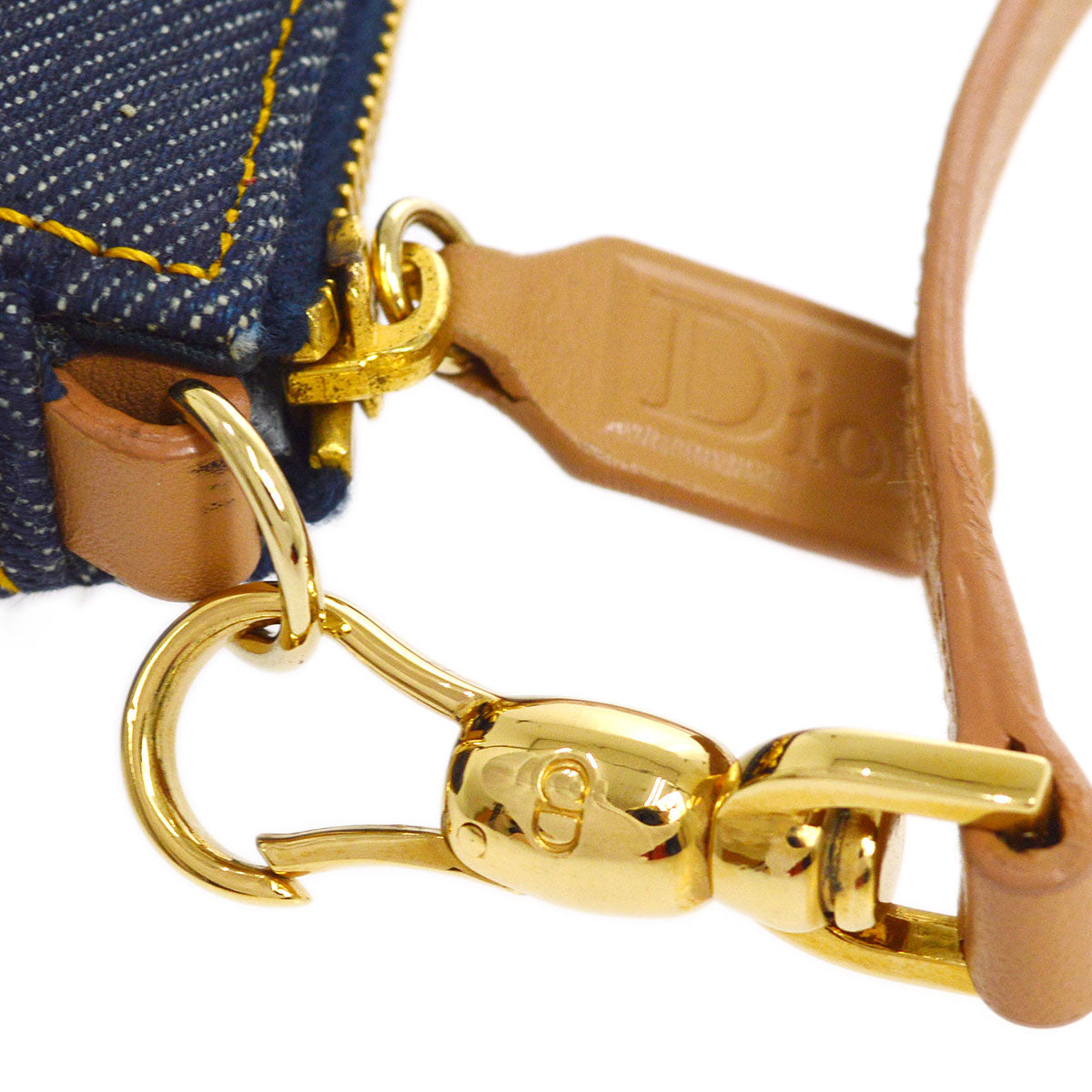 CHRISTIAN DIOR 2001 Saddle Bag Mini Denim 15811
