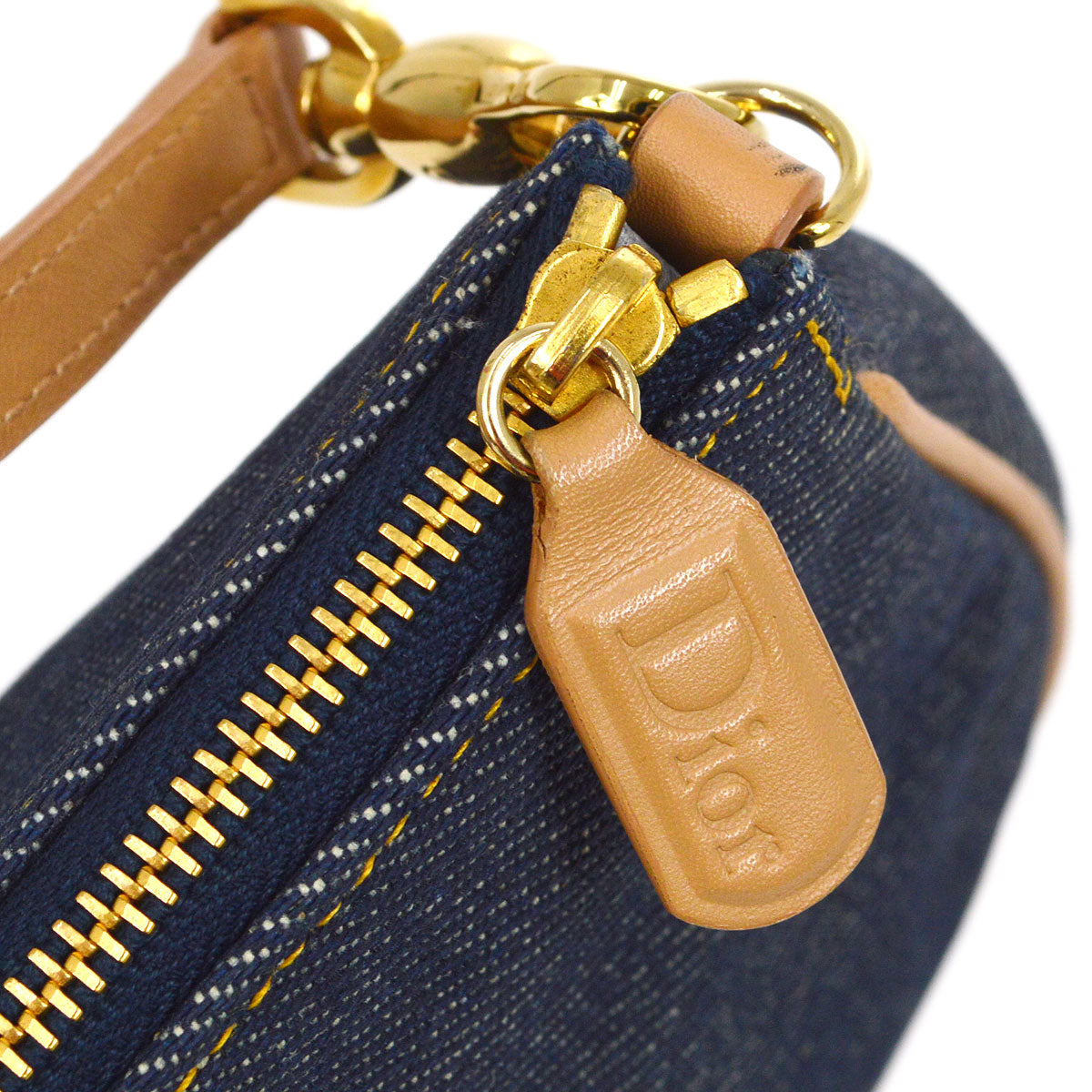 CHRISTIAN DIOR 2001 Saddle Bag Mini Denim 15811