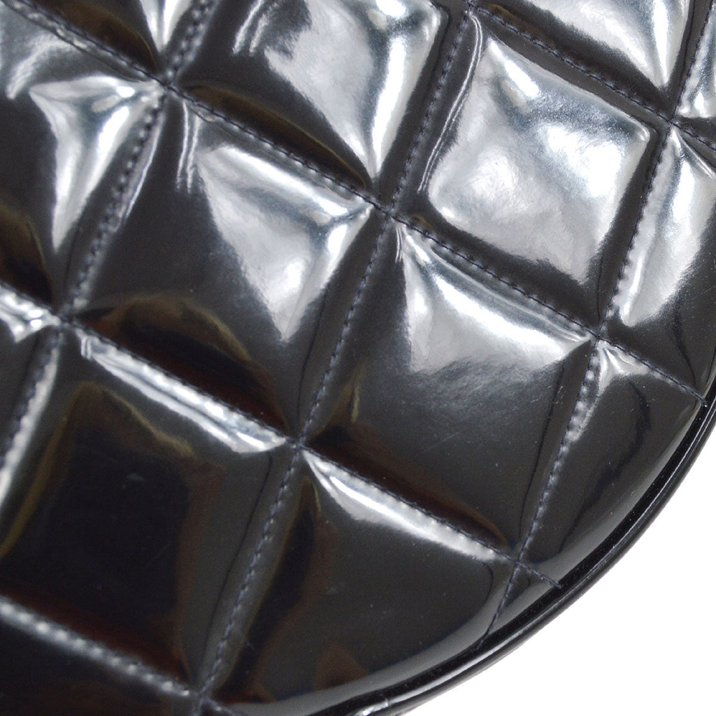 CHANEL 1994-1996 Round Vanity Handbag Black