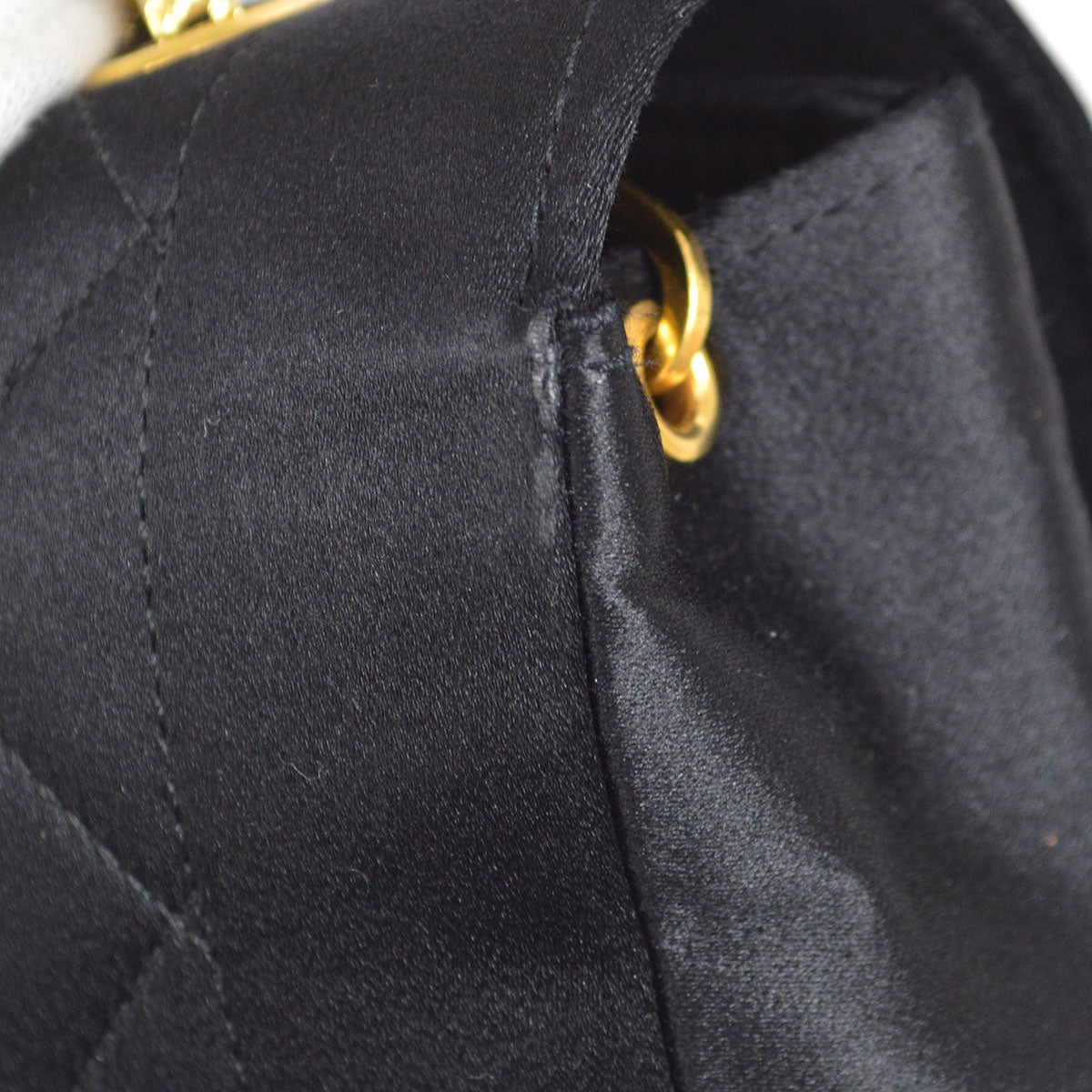 CHANEL 1991-1994 Diana Flap Mini Black Satin