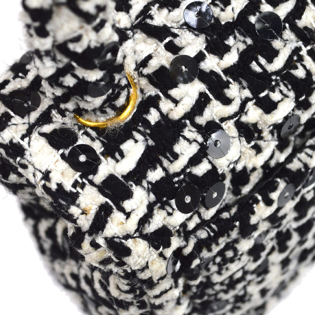 CHANEL * 1991-1994 Classic Flap Handbag Micro Tweed