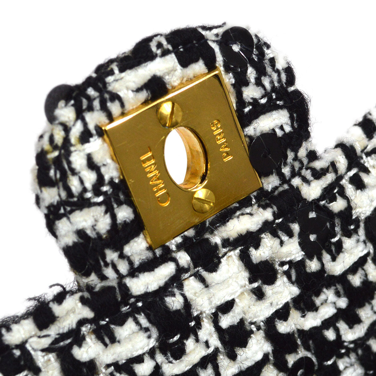 CHANEL * 1991-1994 Classic Flap Handbag Micro Tweed