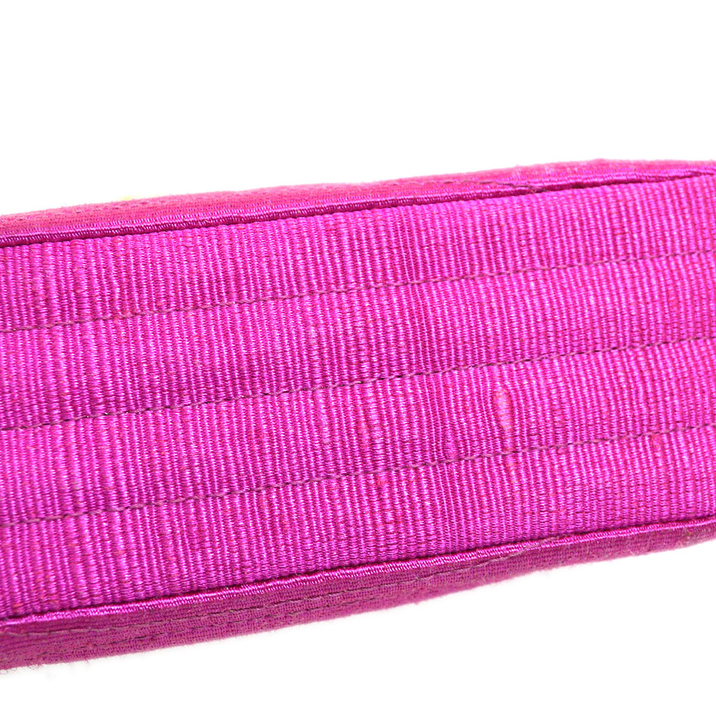 CHANEL 1991-1994 Mini Diagonal Round Flap Handbag