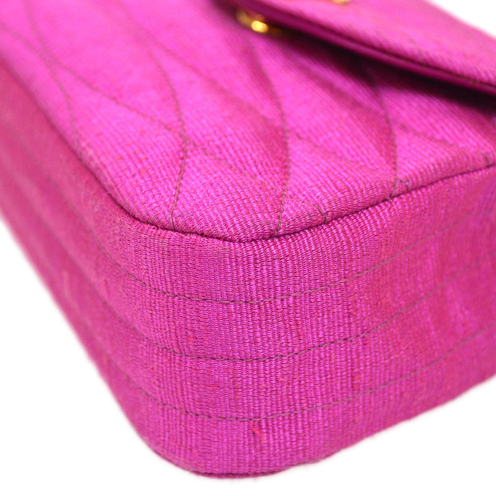 CHANEL 1991-1994 Mini Diagonal Round Flap Handbag