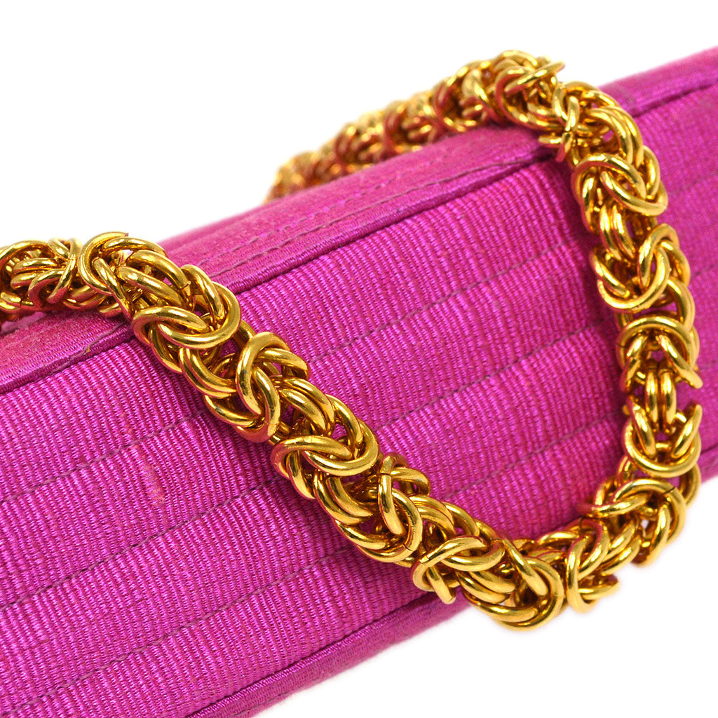 CHANEL 1991-1994 Mini Diagonal Round Flap Handbag