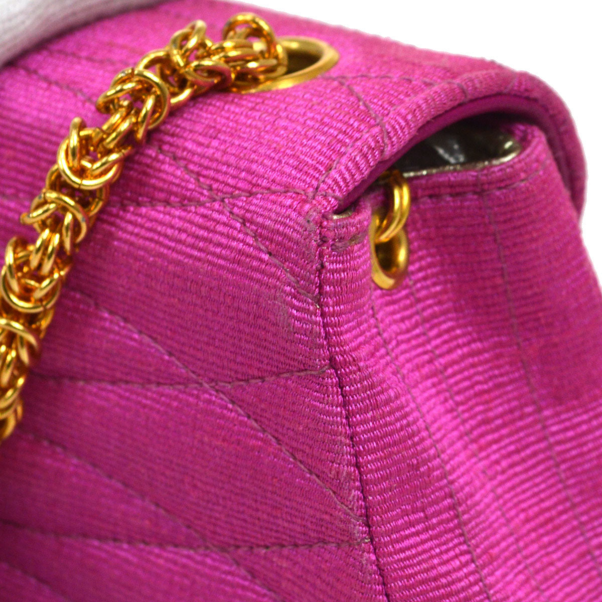 CHANEL 1991-1994 Mini Diagonal Round Flap Handbag