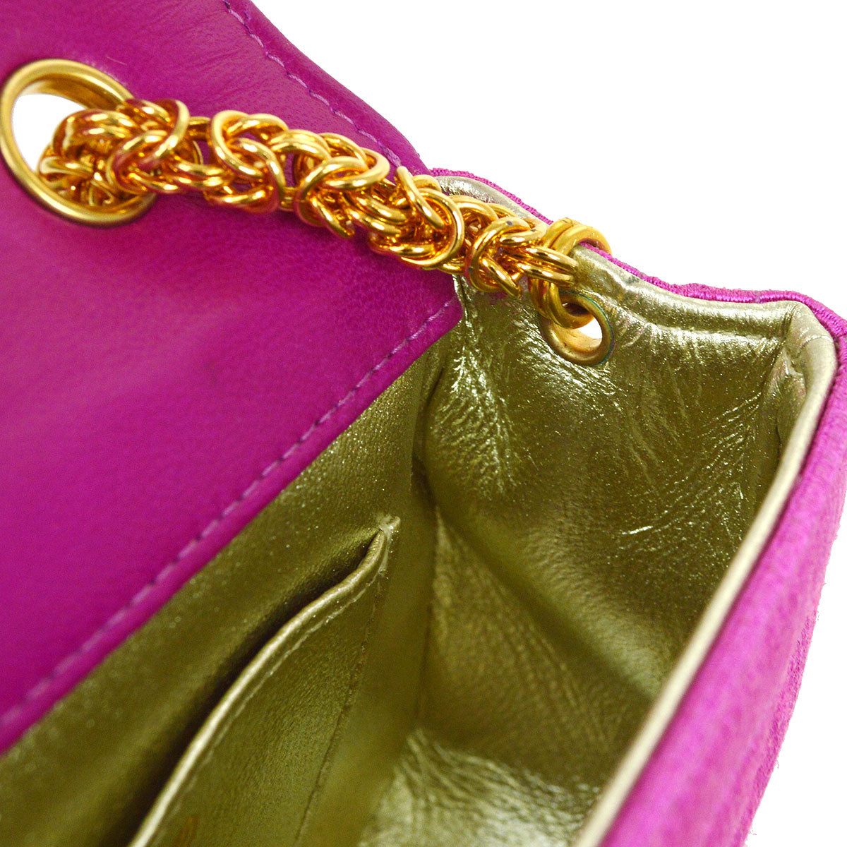 CHANEL 1991-1994 Mini Diagonal Round Flap Handbag