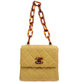 CHANEL 1991-1994 Straight Flap Handbag Micro