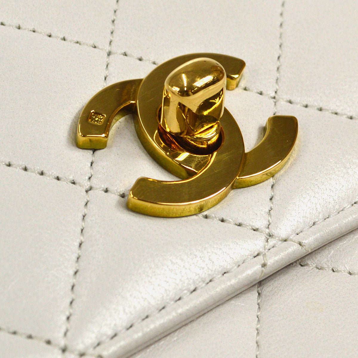 CHANEL 1989-1991 Double Turnlock 2way Handbag