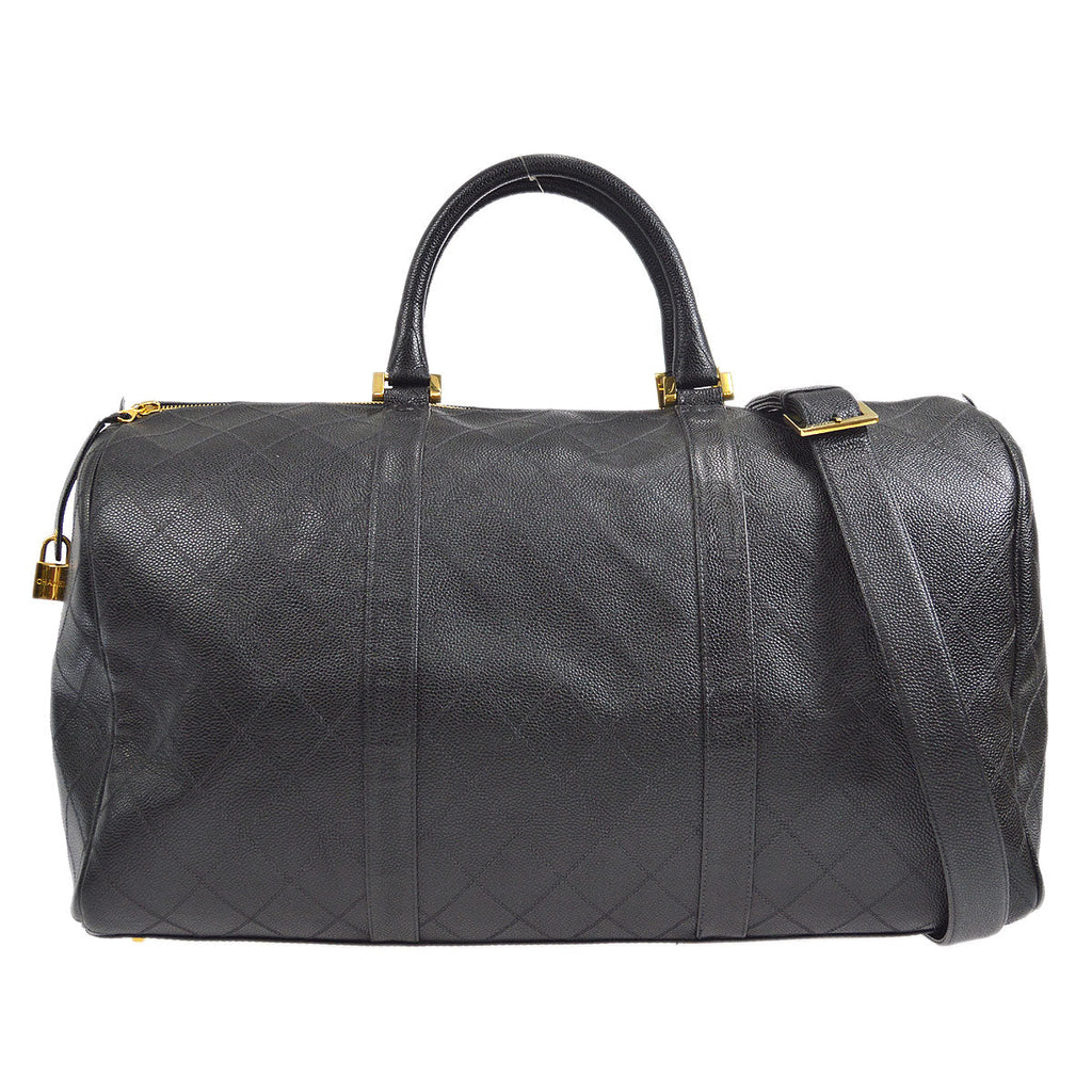 CHANEL 1997-1999 Cosmoline Boston 50 Black Caviar