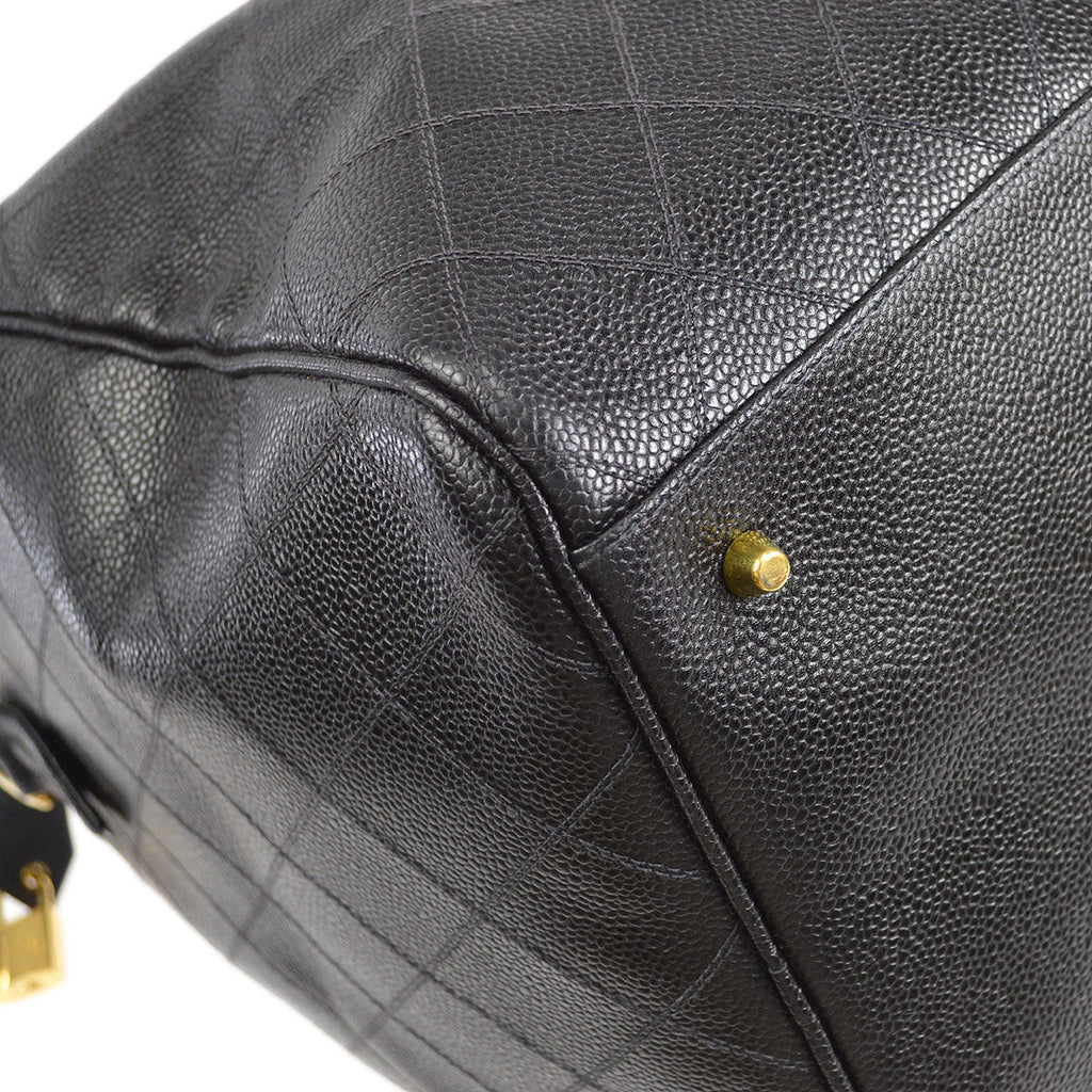 CHANEL 1997-1999 Cosmoline Boston 50 Black Caviar