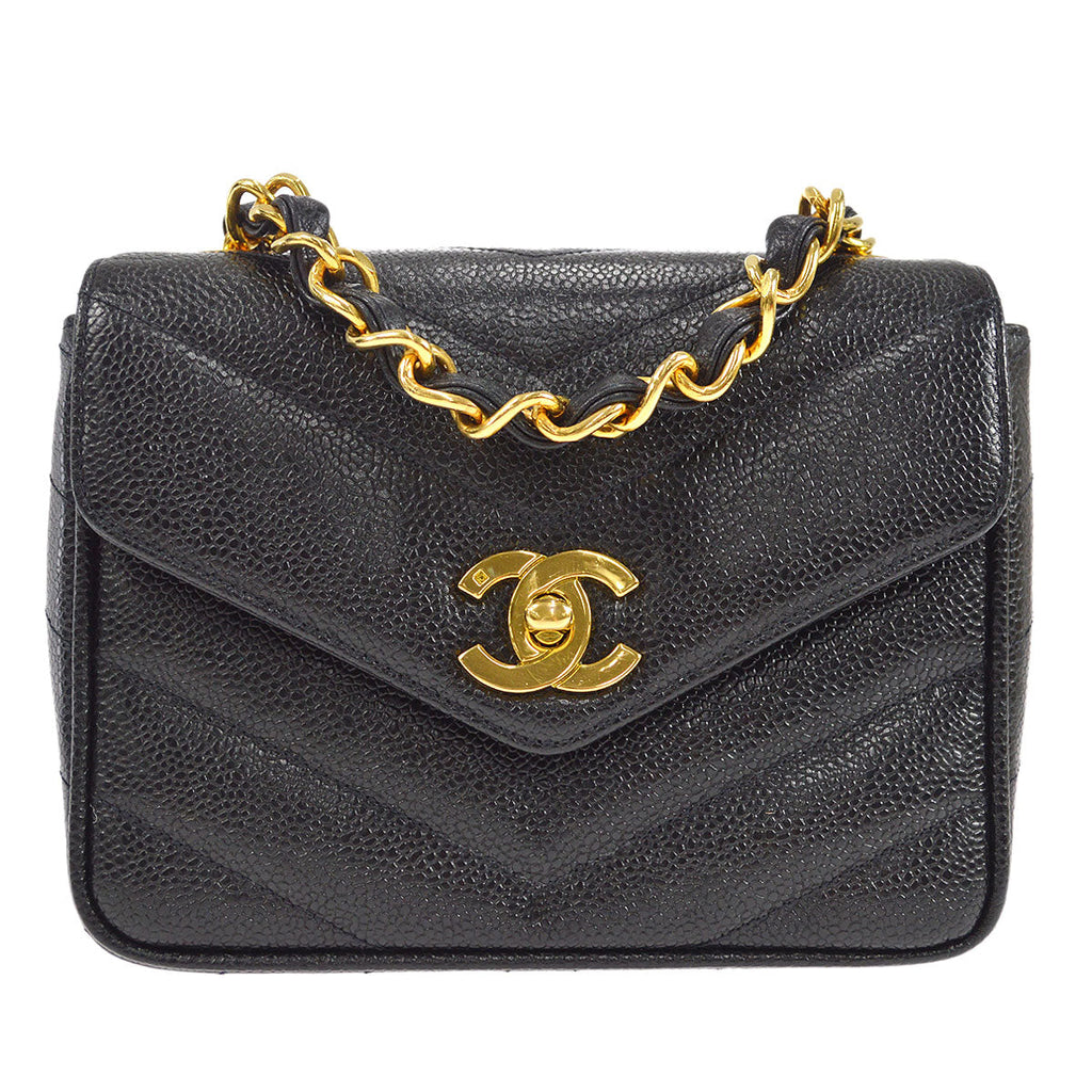 CHANEL 1994-1996 Mini Chevron Letter Flap