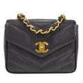 CHANEL 1994-1996 Mini Chevron Letter Flap