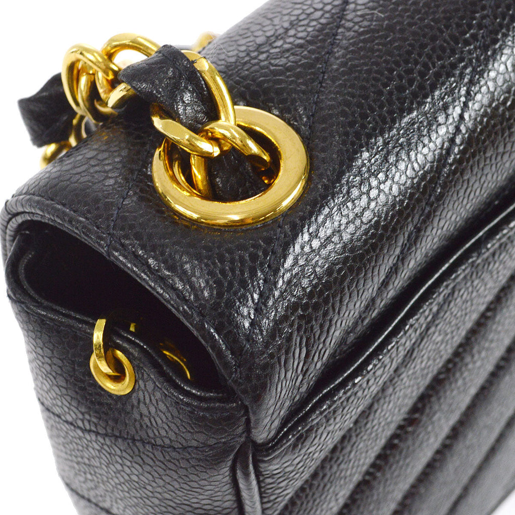 CHANEL 1994-1996 Mini Chevron Letter Flap