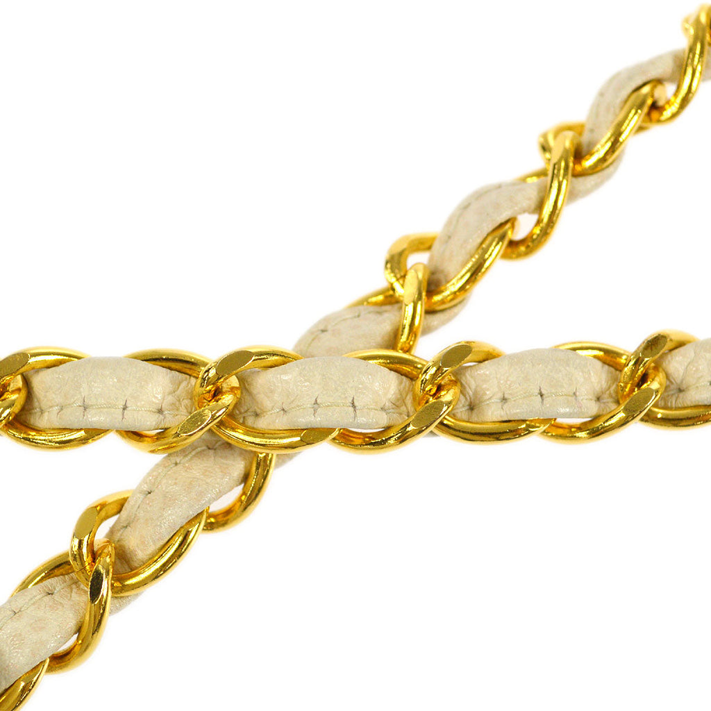 CHANEL * 1996-1997 Tall Diana Flap Medium Ivory Caviar