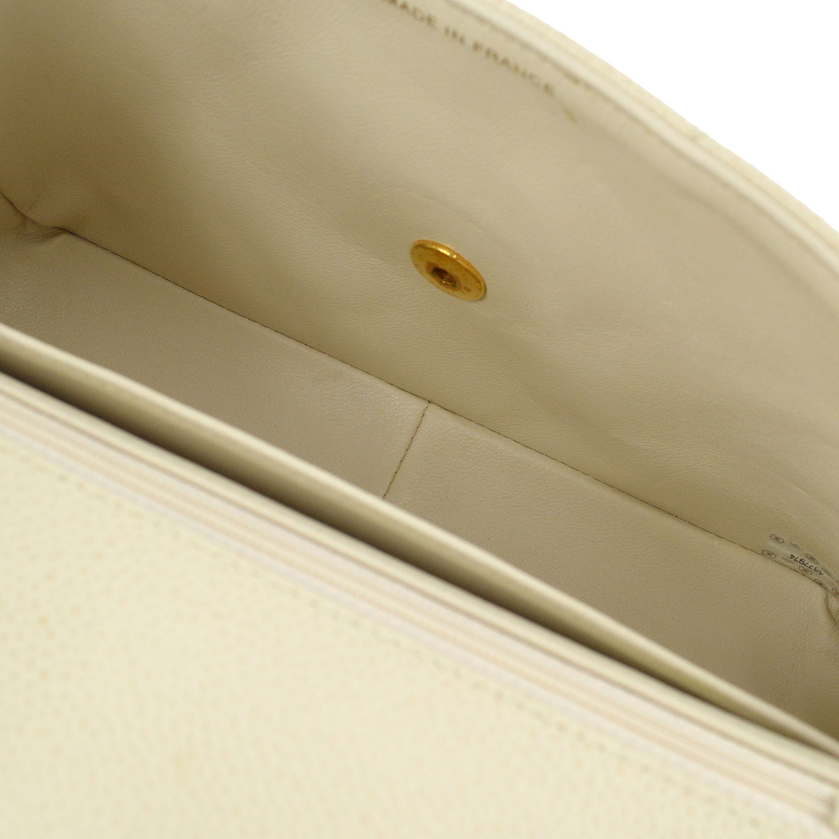 CHANEL * 1996-1997 Tall Diana Flap Medium Ivory Caviar