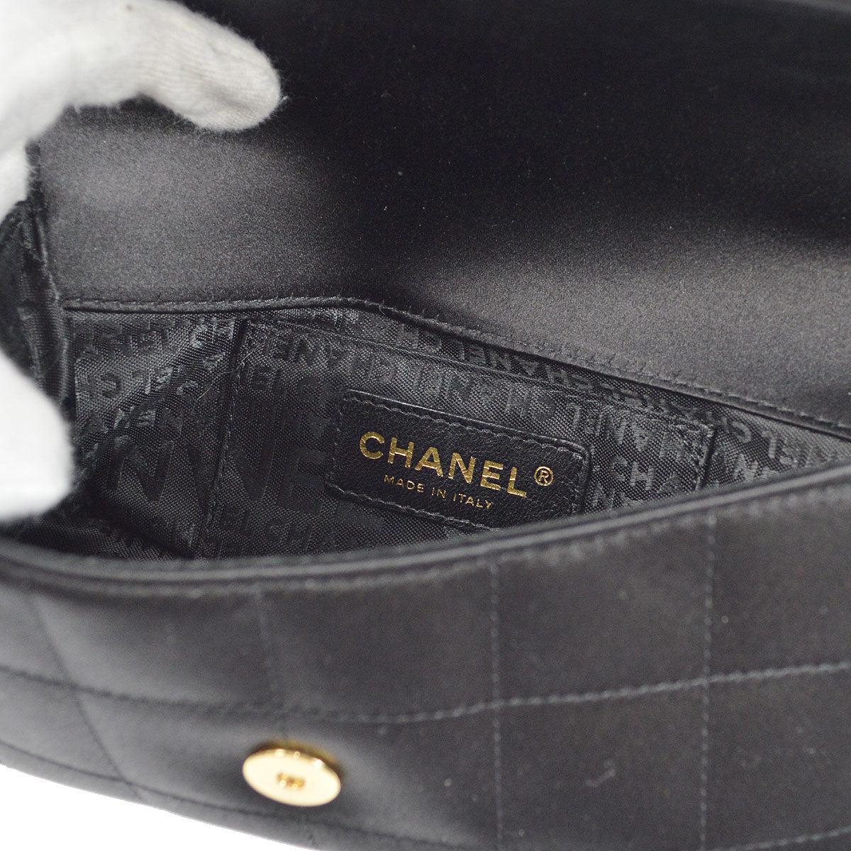 CHANEL 2004-2005 Mini Choco Bar Flap Bag