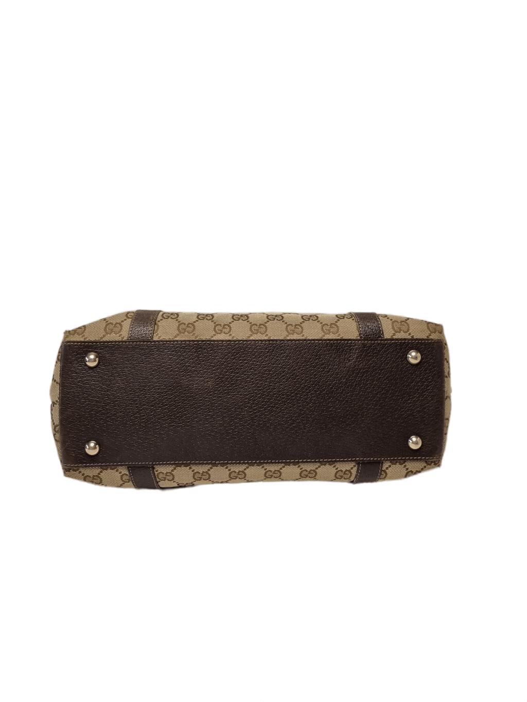 Gucci GG Beige & Dark Brown Jacquard Leather Bag