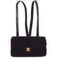 CHANEL 1994-1996 Classic Flap Backpack Black Velvet
