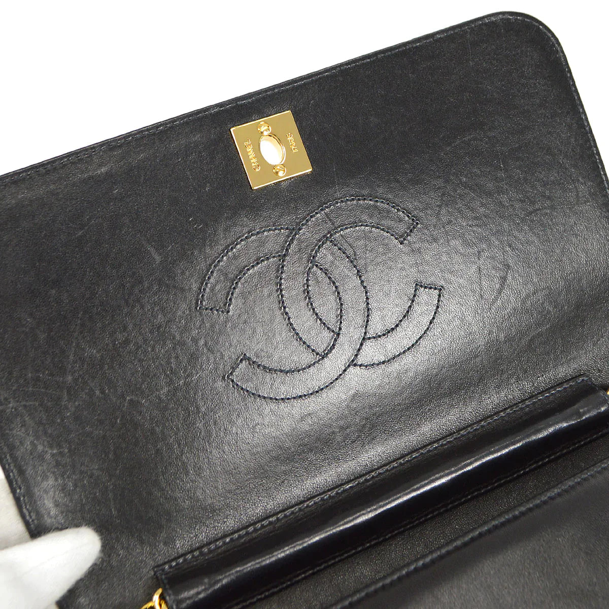 CHANEL 2001-2003 Turnlock CC Full Flap Small