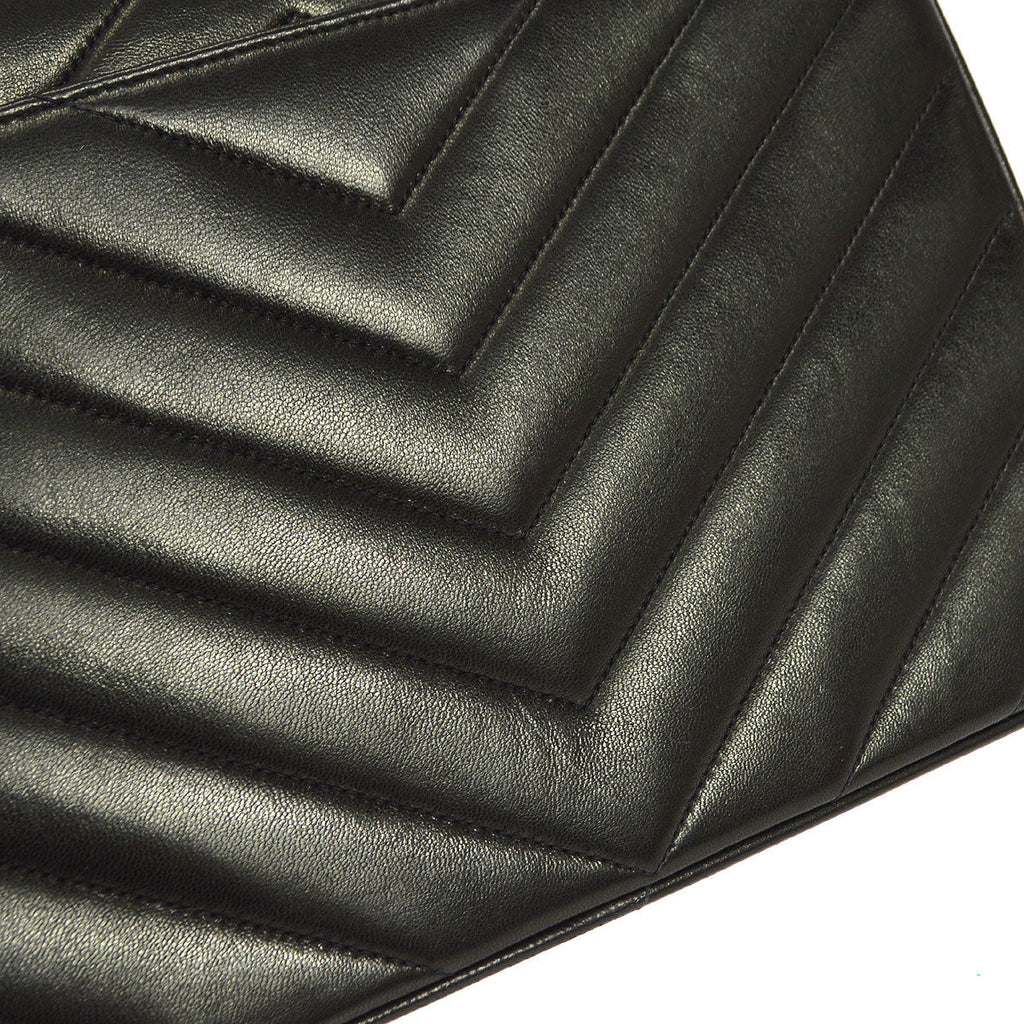 CHANEL 1991-1994 Vertical Chevron Letter Flap Bag Small