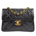 CHANEL * 1991-1994 Classic Square Flap Mini Black Lizard