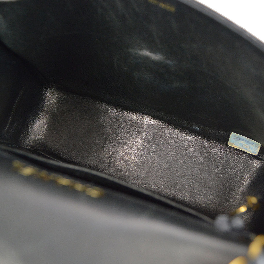 CHANEL * 1991-1994 Classic Square Flap Mini Black Lizard