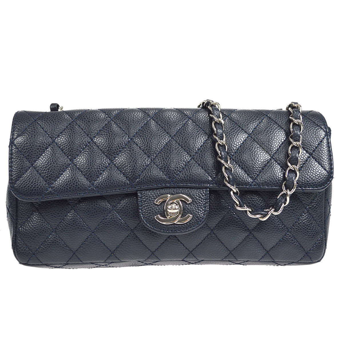CHANEL 2005-2006 East West Navy Caviar