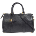 CHANEL 1994-1996 Cosmoline 2way Boston 35 Black Calfskin