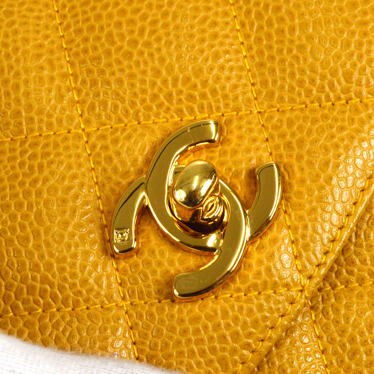 CHANEL 1994-1996 Pocket Camera Bag Small Beige Caviar