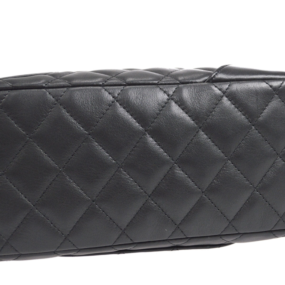 CHANEL 2005-2006 Cambon Ligne Mini Bowler Black Calfskin