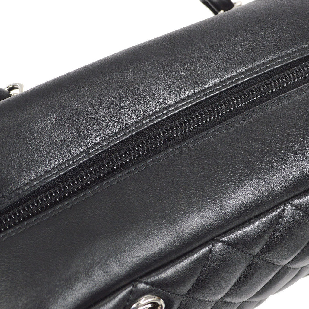 CHANEL 2005-2006 Cambon Ligne Mini Bowler Black Calfskin