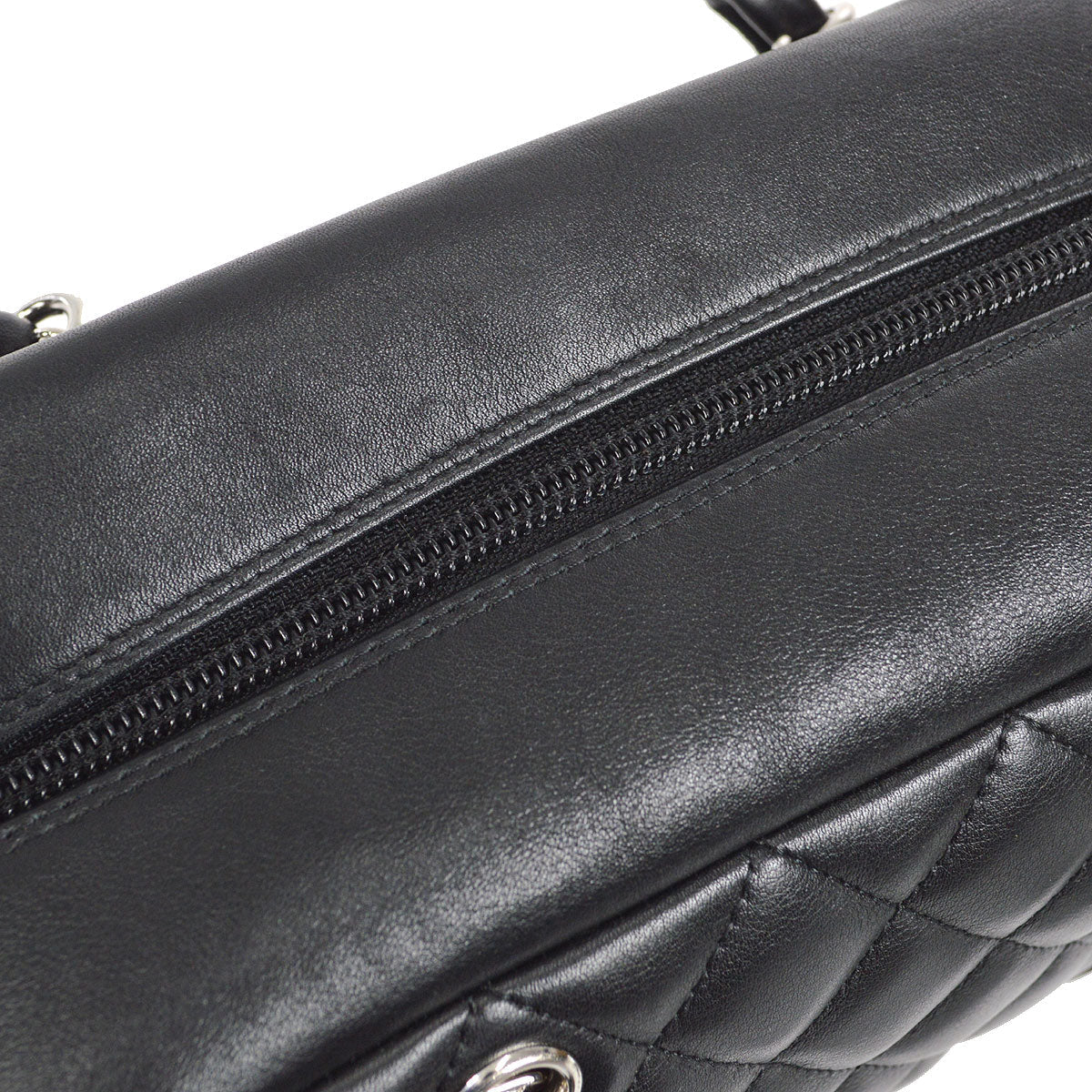 CHANEL 2005-2006 Cambon Ligne Mini Bowler Black Calfskin