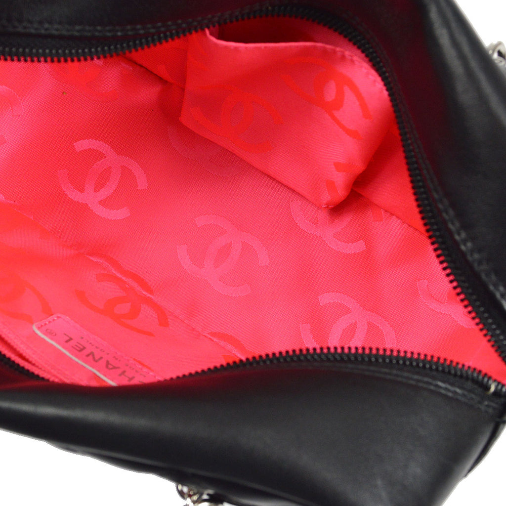 CHANEL 2005-2006 Cambon Ligne Mini Bowler Black Calfskin
