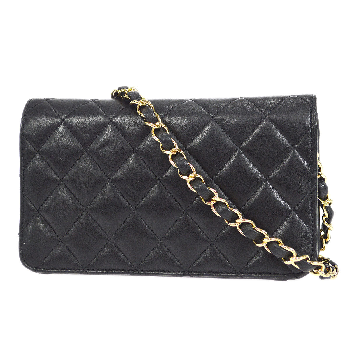 CHANEL 2009-2010 CC Turnlock Full Flap Mini Black Lambskin