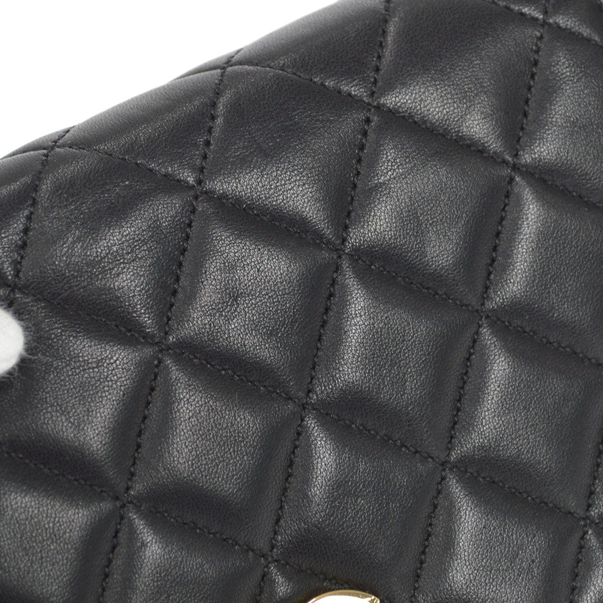 CHANEL 2009-2010 CC Turnlock Full Flap Mini Black Lambskin