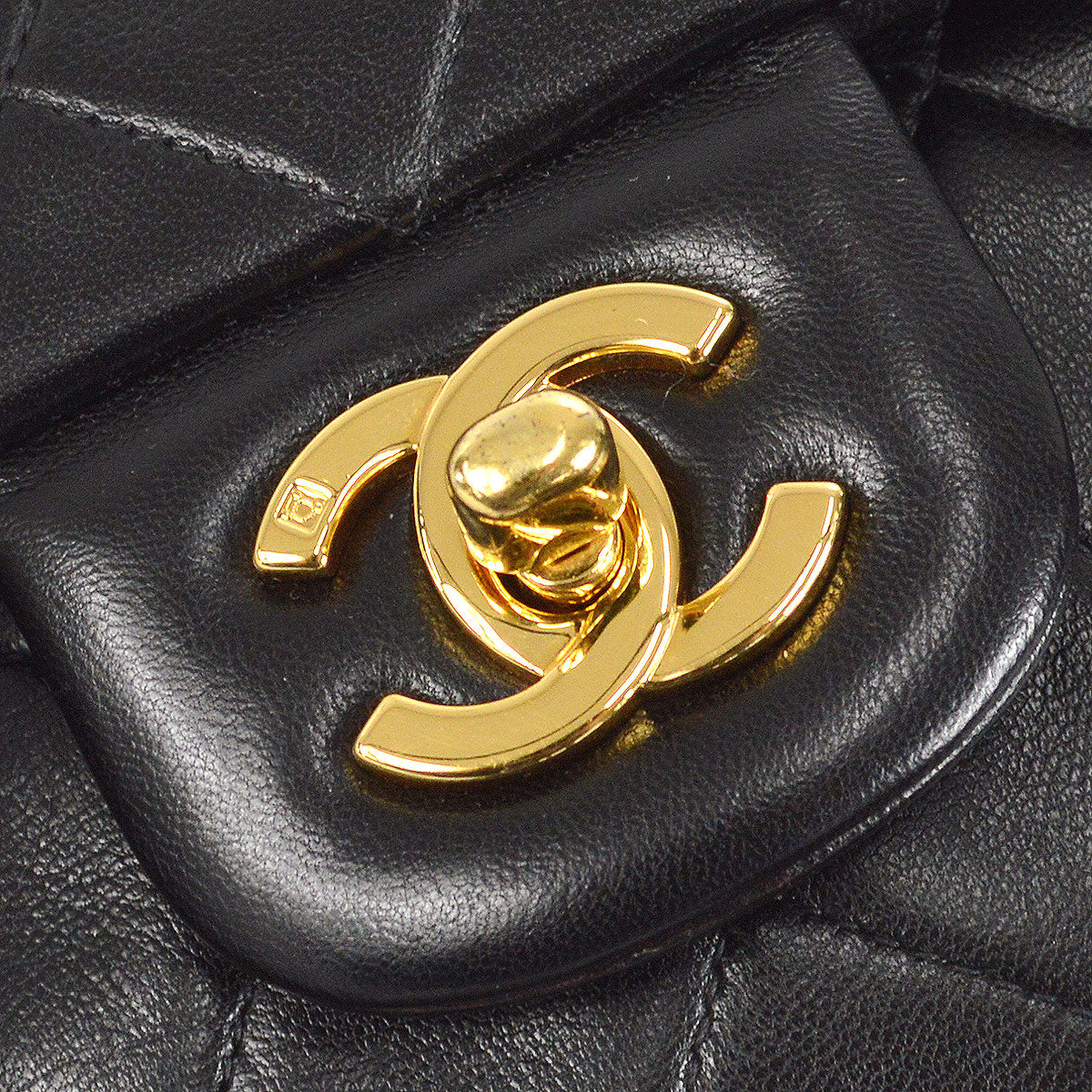 CHANEL 1996-1997 Classic Double Flap Medium Black Lambskin