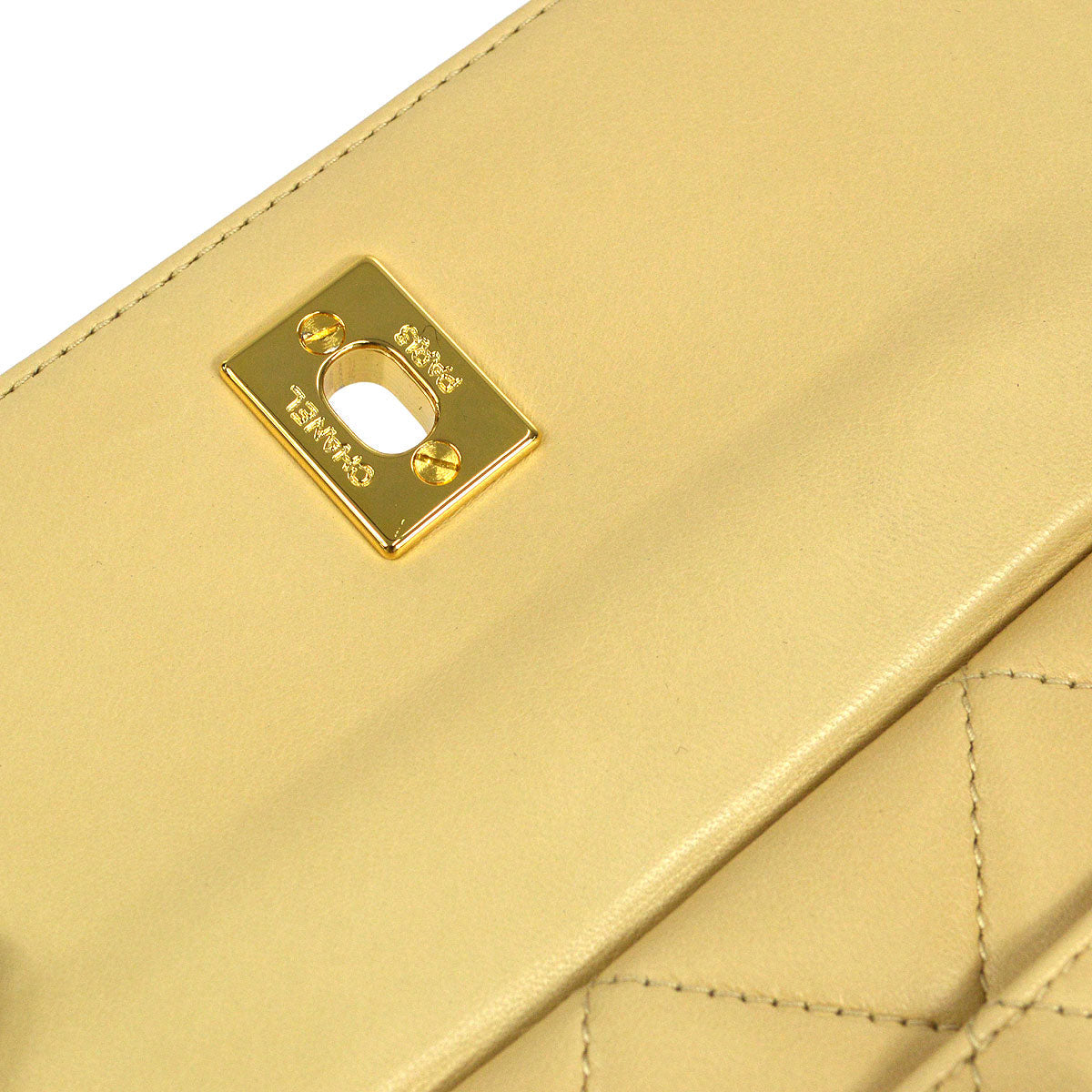 CHANEL 1994-1996 Pocket Camera Bag Mini Beige Lambskin