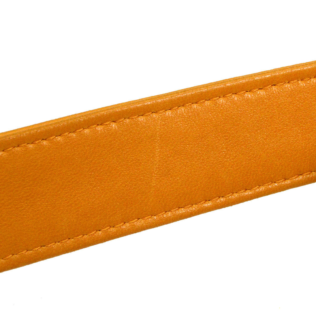 CHANEL 1997-1999 Flap Handbag Mini SHW Orange Lambskin