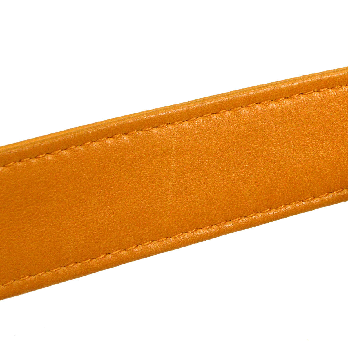 CHANEL 1997-1999 Flap Handbag Mini SHW Orange Lambskin