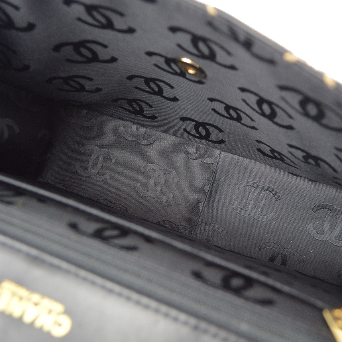 CHANEL 2001-2003 Wild Stitch Straight Flap Jumbo Black Calfskin