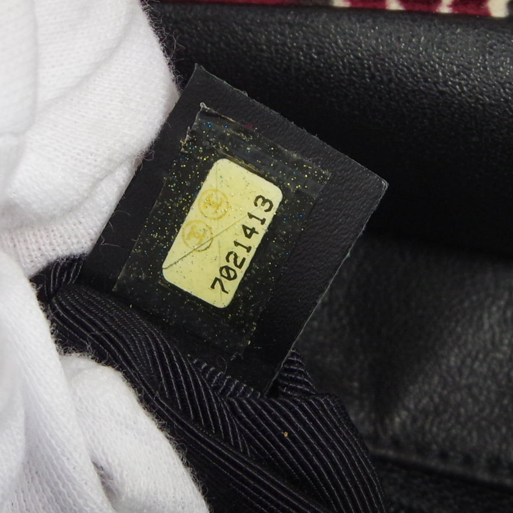 CHANEL 2001-2003 COCO Handbag Bordeaux Velvet