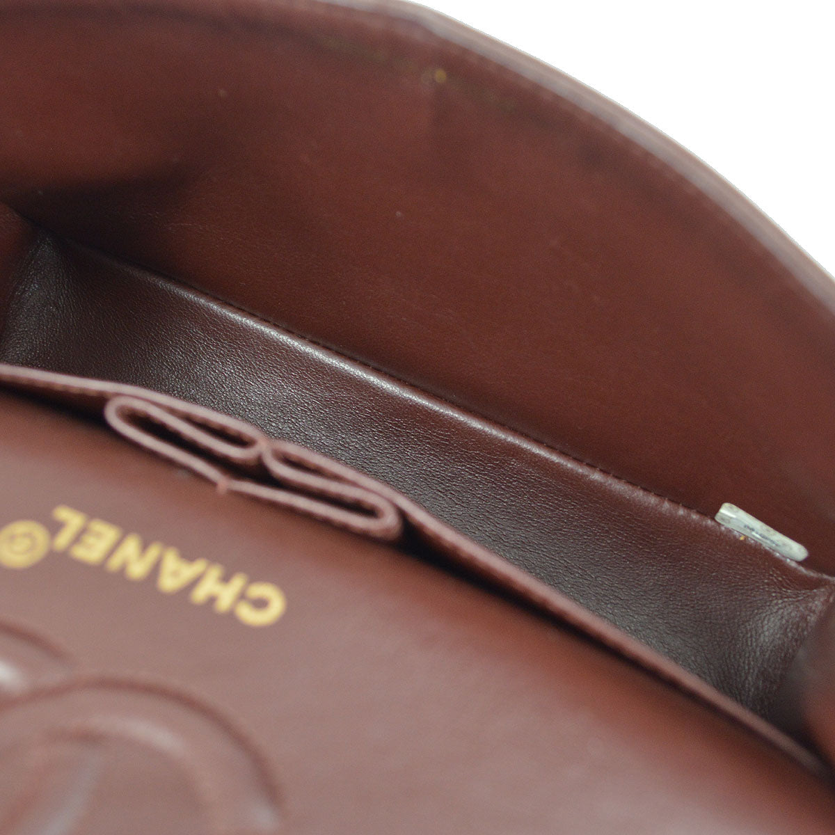 CHANEL 1996-1997 Classic Double Flap Small Brown Lambskin