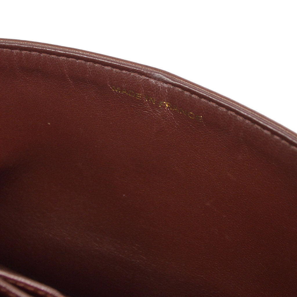 CHANEL 1996-1997 Classic Double Flap Small Brown Lambskin