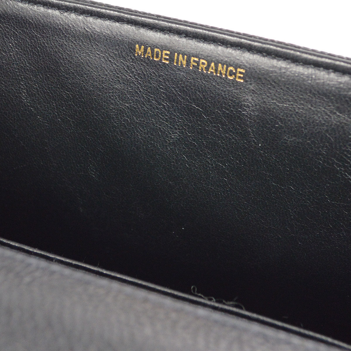 CHANEL 1994-1996 Border Vertical Flap Handbag Black Caviar