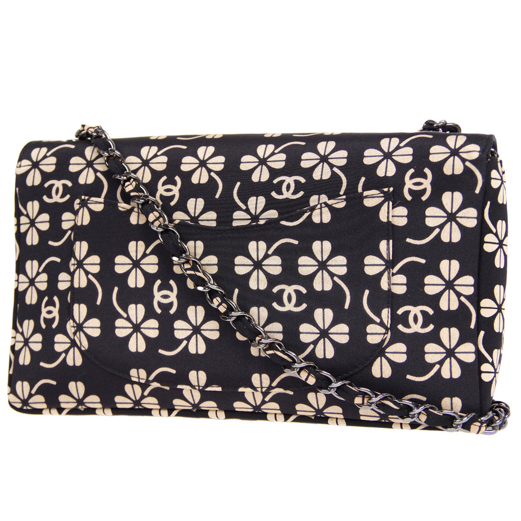 CHANEL 2000-2001 Clover Pattern Classic Single Flap Medium