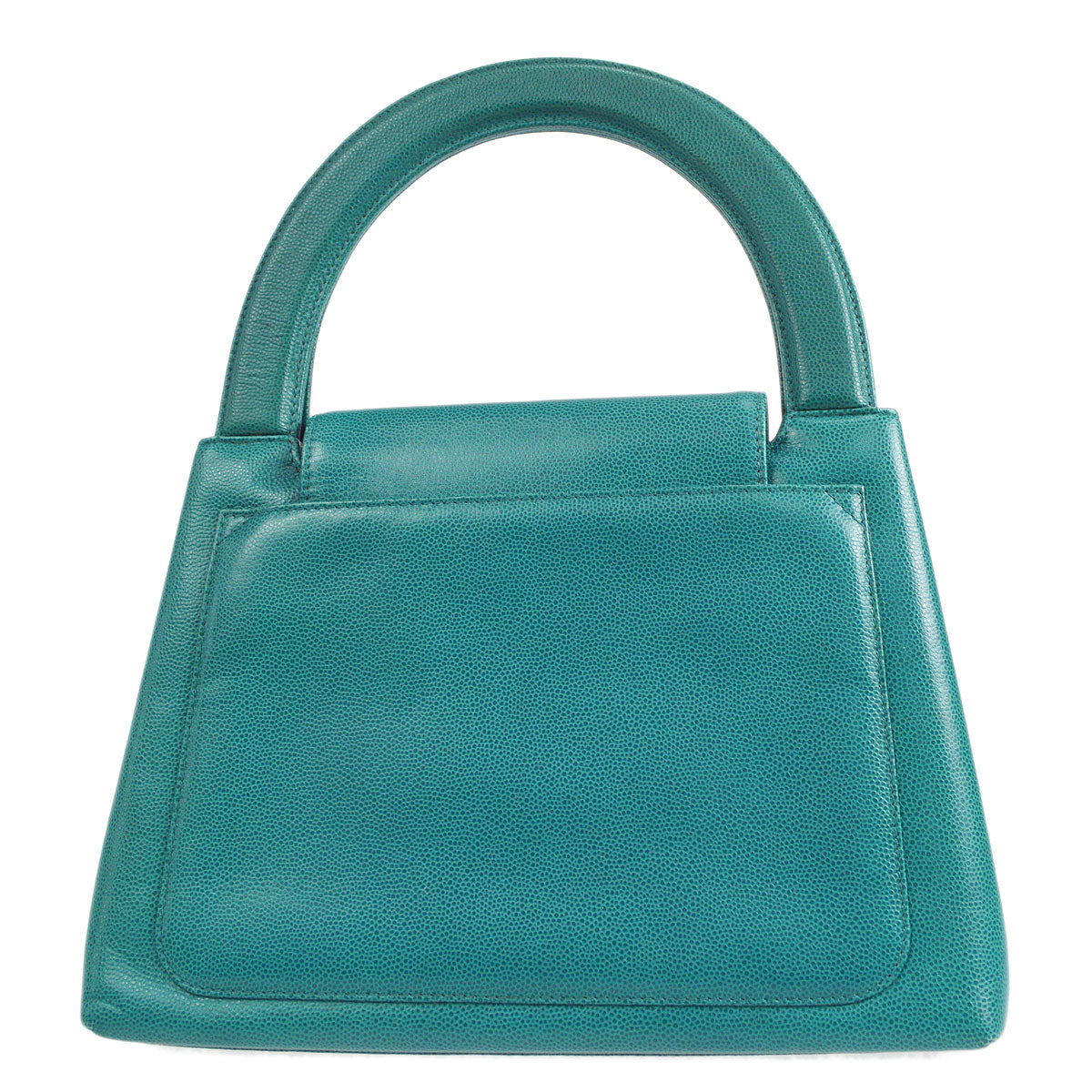 CHANEL 1998 Handbag Blue Caviar Medium