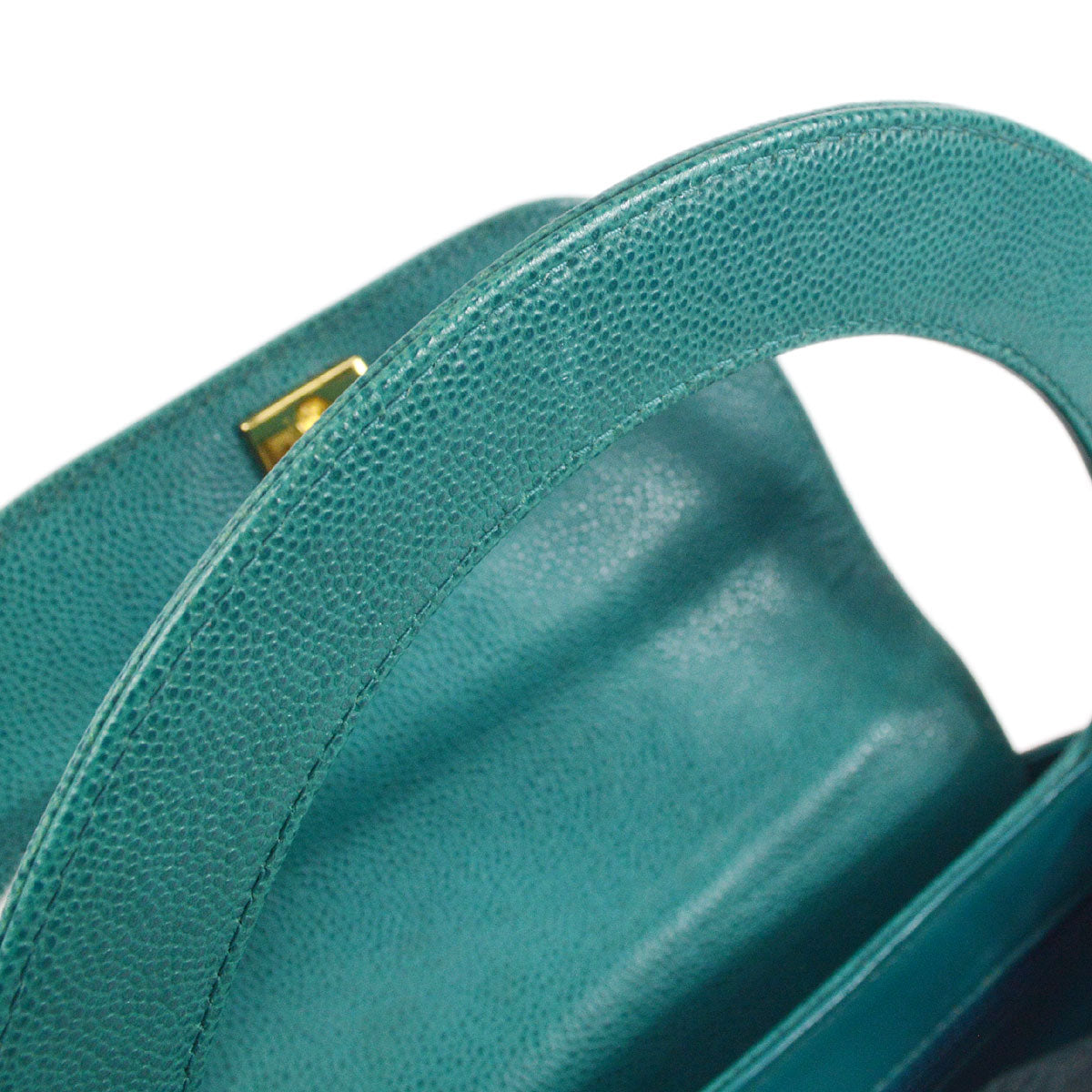 CHANEL 1998 Handbag Blue Caviar Medium